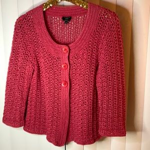 TALBOTS hand knit cardigan sweater